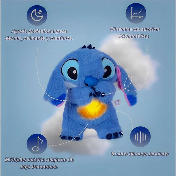 Peluche Relajante de Stitch (Respiración + Luz + Música)