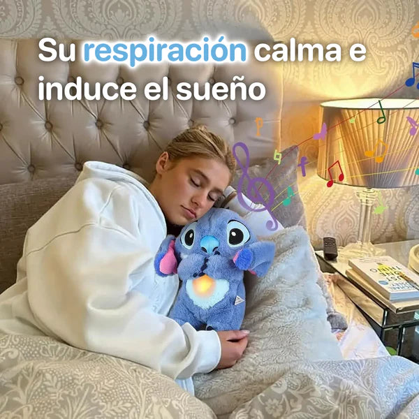 Peluche Relajante de Stitch (Respiración + Luz + Música)
