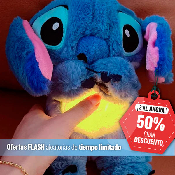 Peluche Relajante de Stitch (Respiración + Luz + Música)