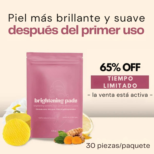 almohadillas iluminadoras de cúrcuma y ácido kójico