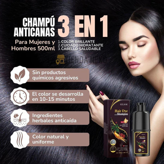 Champú AntiCanas HairDye 400ml - Para Mujeres y Hombres